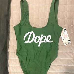NWT one piece Rave Suit in S/M DOPE